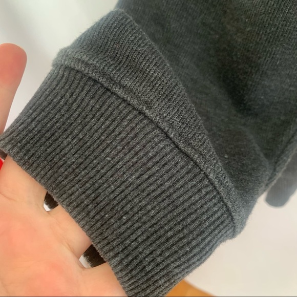 Axist Sweater 1/4 Quarter Zip Men's XL Pullover Mock Neck Cotton Ribbed Gray - Picture 6 of 6